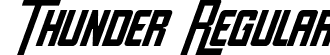 Thunder Regular font | Thunder.ttf