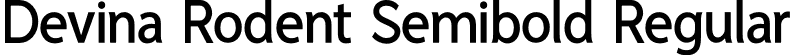 Devina Rodent Semibold Regular font | DevinaRodent-Semibold.otf