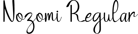 Nozomi Regular font | Nozomi Regular Demo.otf