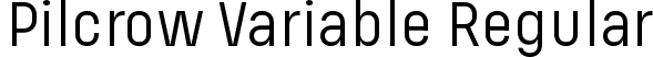 Pilcrow Variable Regular font | Pilcrow-Variable.ttf