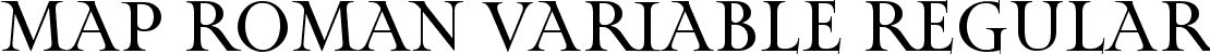Map Roman Variable Regular font | MapRomanVariable-VF.ttf