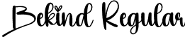 Bekind Regular font | Bekind.otf