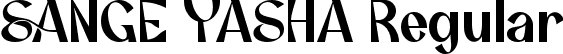 SANGE YASHA Regular font | SANGEYASHA.ttf