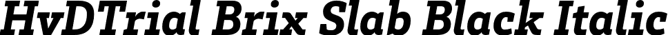 HvDTrial Brix Slab Black Italic font | HvDTrial_BrixSlab-BlackItalic.otf