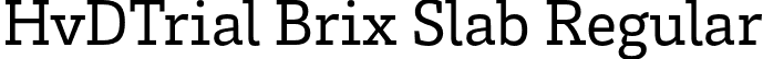 HvDTrial Brix Slab Regular font | HvDTrial_BrixSlab-Regular.otf