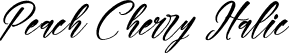 Peach Cherry Italic font | Peach-Cherry-Italic.otf