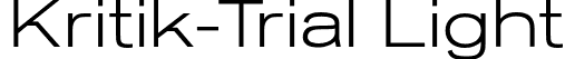 Kritik-Trial Light font | Kritik-Trial-Light.otf