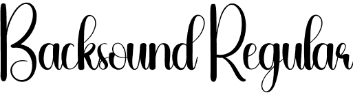 Backsound Regular font | Backsound.otf