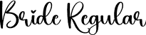 Bride Regular font | Bride.otf