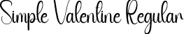 Simple Valentine Regular font | Simple-Valentine.otf