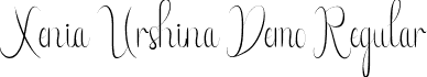 Xenia Urshina Demo Regular font | XeniaUrshinaDemoRegular.ttf