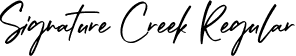 Signature Creek Regular font | Signature Creek.otf