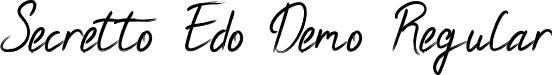 Secretto Edo Demo Regular font | SecrettoEdoDemoRegular.ttf