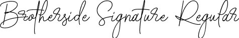 Brotherside Signature Regular font | Brotherside Signature.ttf