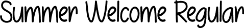 Summer Welcome Regular font | SummerWelcome.otf