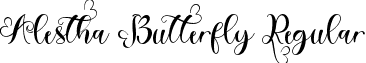 Alestha Butterfly Regular font | Alestha Butterfly TTF Demo.ttf