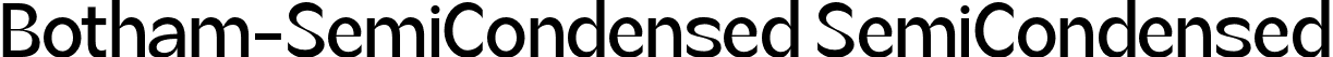 Botham-SemiCondensed SemiCondensed font | Botham-SemiCondensed.otf