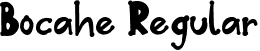 Bocahe Regular font | Bocahe-Regular.otf