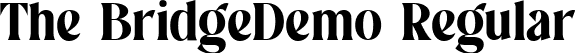 The BridgeDemo Regular font | The-Bridge-Demo.ttf