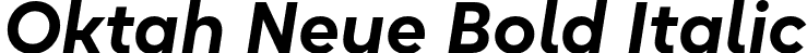 Oktah Neue Bold Italic font | oktahneue-bdit.otf