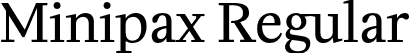 Minipax Regular font | Minipax-Regular.otf