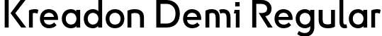 Kreadon Demi Regular font | Kreadon-D.otf