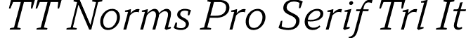 TT Norms Pro Serif Trl It font | TT-Norms-Pro-Serif-Trial-Italic.ttf