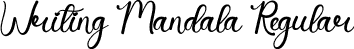 Writing Mandala Regular font | Writing-Mandala.otf