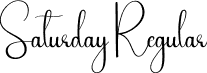 Saturday Regular font | Saturday.otf