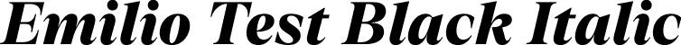 Emilio Test Black Italic font | EmilioTest-BlackItalic.otf