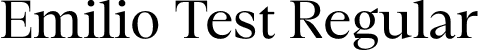Emilio Test Regular font | emiliotest-regular.otf