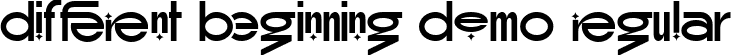 Different Beginning Demo Regular font | Different-Beginning-Demo.ttf