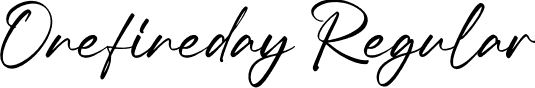 Onefineday Regular font | Onefineday.ttf