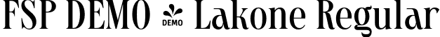 FSP DEMO - Lakone Regular font | demo-lakone-regular.otf