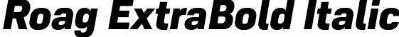 Roag ExtraBold Italic font | Roag-ExtraBoldItalic.otf