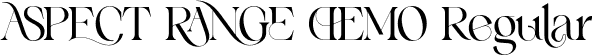 ASPECT RANGE DEMO Regular font | ASPECT-RANGE-DEMO.otf