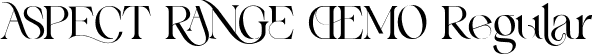 ASPECT RANGE DEMO Regular font | ASPECT-RANGE-DEMO.ttf