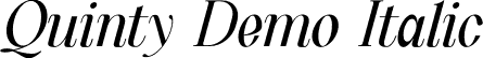 Quinty Demo Italic font | QuintyDemo-Italic.otf