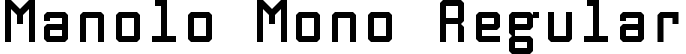 Manolo Mono Regular font | manolomono.otf