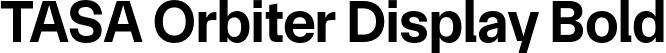 TASA Orbiter Display Bold font | TASAOrbiterDisplay-Bold.otf