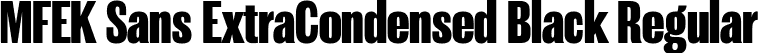 MFEK Sans ExtraCondensed Black Regular font | MFEKSansExtraCondensed-Black.ttf