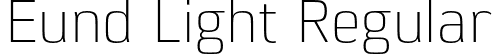 Eund Light Regular font | Eund-Light.otf