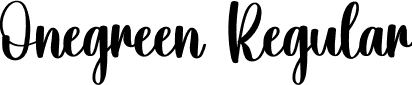 Onegreen Regular font | Onegreen.otf