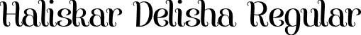 Haliskar Delisha Regular font | Haliskar-Delisha.otf