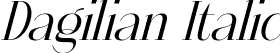 Dagilian Italic font | Dagilian-Italic.otf