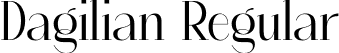 Dagilian Regular font | Dagilian.otf