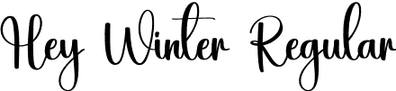 Hey Winter Regular font | Hey-Winter.otf