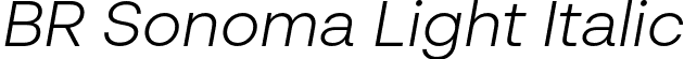 BR Sonoma Light Italic font | BRSonoma-LightItalic.otf