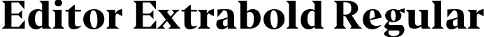 Editor Extrabold Regular font | Editor-Extrabold.otf