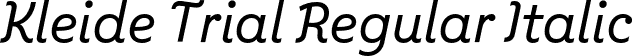 Kleide Trial Regular Italic font | KleideTrial-RegularItalic.otf